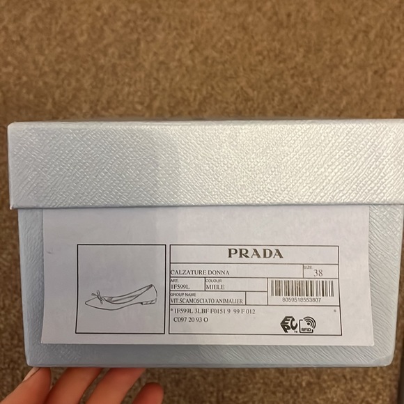 Prada Leopard Print Suede Ballet Flats. NWT. Size 38. - Picture 9 of 9